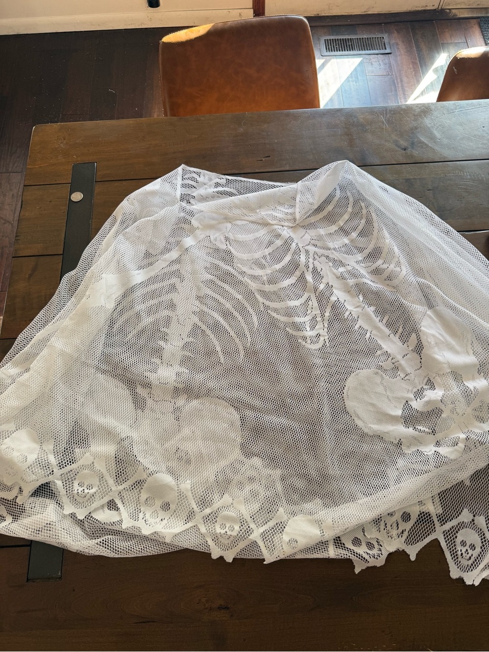 Skeleton Mesh Halloween Poncho / Cover-Up
